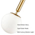 Modern Gold Plug in Pendant Lighting with Switch Cord 6 Inch